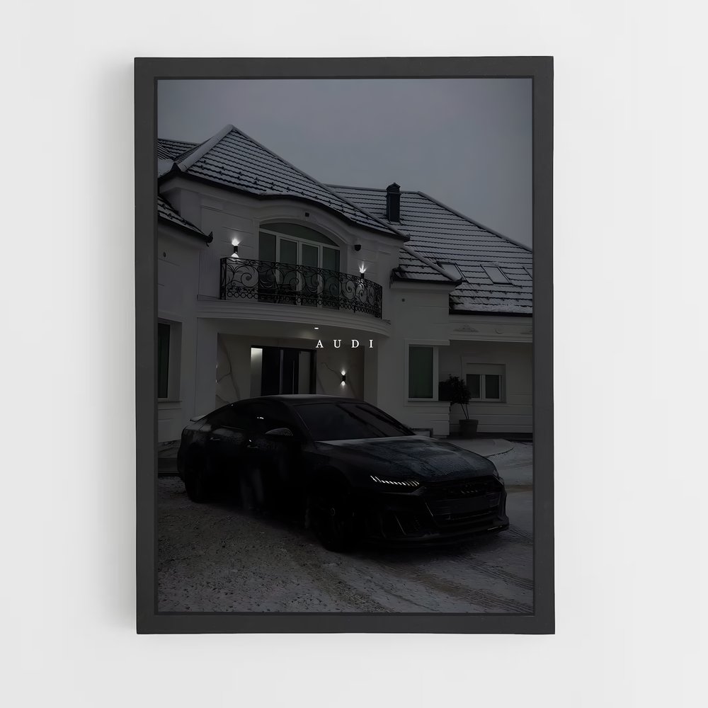 Poster Performance Noire – affiche Audi (vue 2)